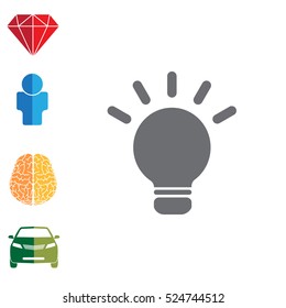 light sign ideas, web icon. vector design