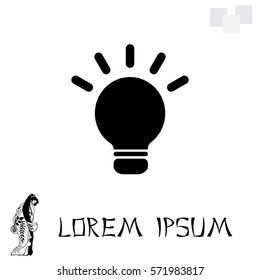light sign ideas, web icon. vector design