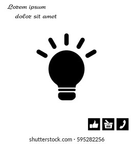 light sign ideas, web icon. vector design
