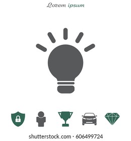 light sign ideas, web icon. vector design