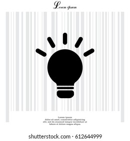 light sign ideas, web icon. vector design