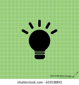 light sign ideas, web icon. vector design