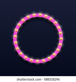 light sign on dark