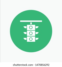 Light, Sign, Station, Traffic, Train. Vector Icon Template background