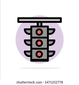 Light, Sign, Station, Traffic, Train Abstract Circle Background Flat color Icon. Vector Icon Template background