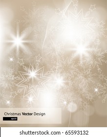 Light silver abstract Christmas background with white snowflakes
