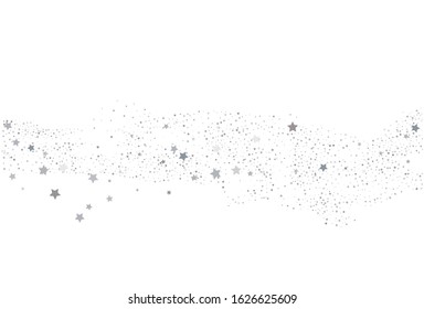 Light silver glitter confetti background. White holiday texture