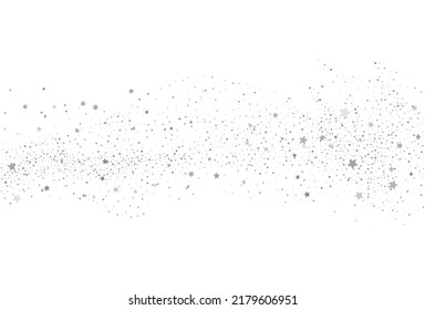 Light silver glitter confetti background. White festive texture. Magic sky digital paper