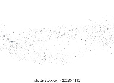 Light silver glitter confetti background. White festive texture. Magic sky digital paper