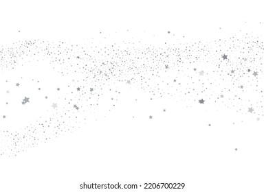 Light silver glitter confetti background. White festive texture. Magic sky digital paper