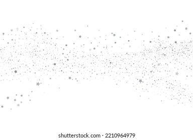 Light silver glitter confetti background. White festive texture. Magic sky digital paper
