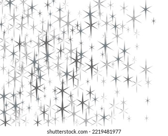 Light silver glitter confetti background. White holiday texture.  Christmas light effect.
