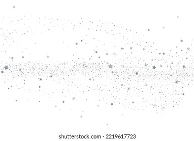 Light silver glitter confetti background. White festive texture. Magic sky digital paper