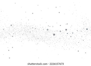 Light silver glitter confetti background. White festive texture. Magic sky digital paper
