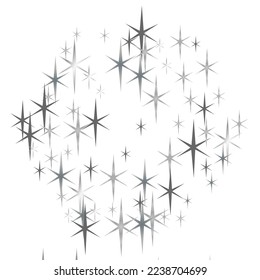 Light silver glitter confetti background.  Sparkling magical dust particles. Star dust sparks in an explosion.