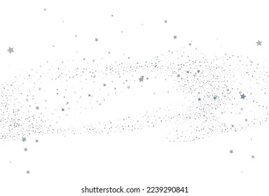 Light silver glitter confetti background. White festive texture. Magic sky digital paper