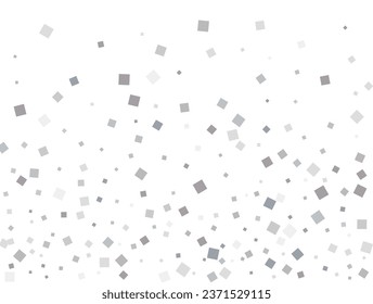 Light silver glitter confetti background. White holiday texture
