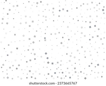 Light silver glitter confetti background. White holiday texture