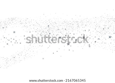 Light silver glitter confetti background. White festive texture. Magic sky digital paper