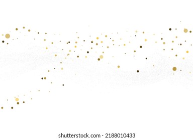 Confeti de brillo dorado plateado claro. Fondo navideño ligero. textura festiva blanca