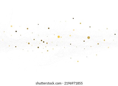 Light silver gold glitter confetti. Light Christmas background. white festive texture