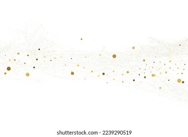 Light silver gold glitter confetti. Light Christmas background. white festive texture