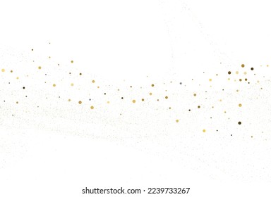 Light silver gold glitter confetti. Light Christmas background. white festive texture