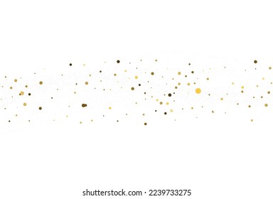 Confeti de brillo dorado plateado claro. Fondo navideño ligero. textura festiva blanca