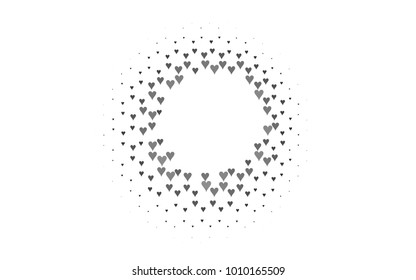 Light Silver, Gray vector abstract small hearts on white background. Template for valentine day with sweet, romantic concept. Amazing pattern for your design, banner, leaflet.