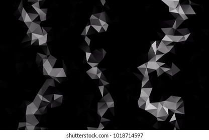 Light Silver, Gray vector abstract mosaic background. Glitter abstract illustration with an elegant design. Triangular pattern for your business design.