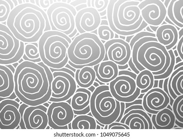 Light Silver, Gray vector abstract doodle template. Colorful abstract illustration with lines in Asian style. Hand painted design for web, leaflet, textile.