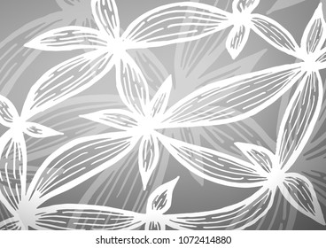 Light Silver, Gray vector abstract doodle pattern. Glitter abstract illustration with doodles and Zen tangles. The pattern can be used for heads of websites and designs.