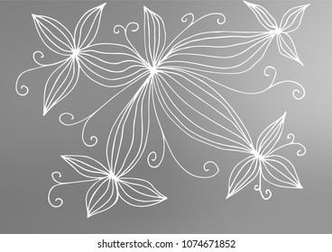 Light Silver, Gray vector abstract doodle pattern. Sketchy hand drawn doodles on blurred background. Brand-new design for your business.