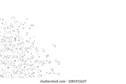 Light Silver, Gray vector abstract colorful background, which consist of triangles. Pattern with colored triangles on white background.