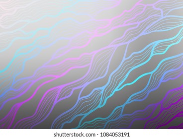 Light Silver, Gray vector abstract doodle template. Blurred decorative design in Indian style with Zen tangles. Brand-new design for your business.