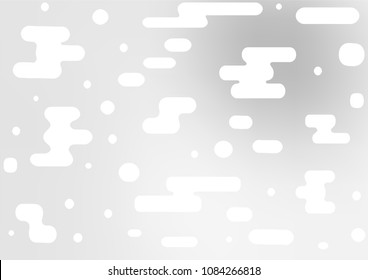 Light Silver, Gray vector abstract doodle template. Creative illustration in blurred style with doodles and Zen tangles. Brand-new design for your business.