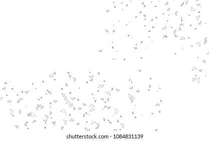 Light Silver, Gray vector abstract colorful background, which consist of triangles. Pattern with colored triangles on white background.