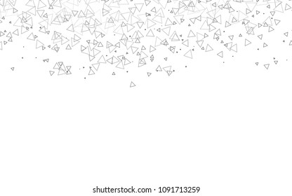 Light Silver, Gray vector abstract colorful background, which consist of triangles. Pattern with colored triangles on white background.
