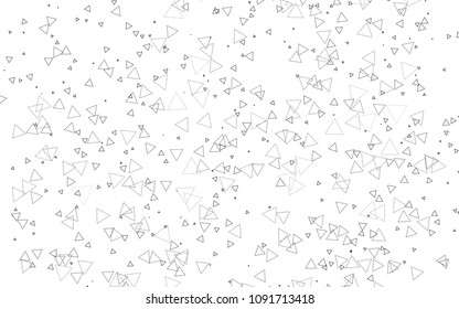 Light Silver, Gray vector abstract colorful background, which consist of triangles. Pattern with colored triangles on white background.