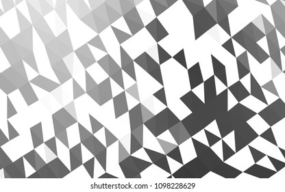 Light Silver, Gray vector abstract mosaic pattern. A completely new color illustration in a vague style. The polygonal design can be used for your web site.