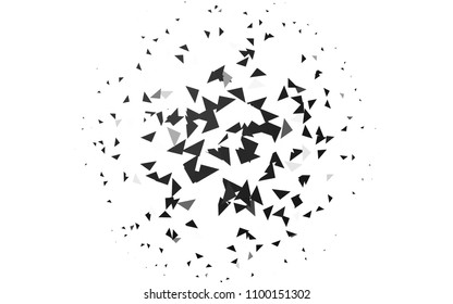 Light Silver, Gray vector abstract colorful background, which consist of triangles. Pattern with colored triangles on white background.