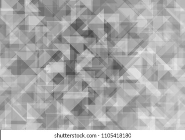 Light Silver, Gray vector abstract mosaic abstract mosaic. Triangular geometric sample with gradient.  A completely new template for your business design.