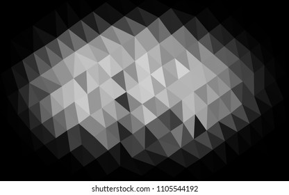 Light Silver, Gray vector abstract polygonal texture. Creative geometric illustration in Origami style with gradient. The completely new template can be used for your brand book.