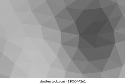 Light Silver, Gray vector abstract polygonal abstract polygonal. A completely new color illustration in a vague style. Triangular pattern for your business design.