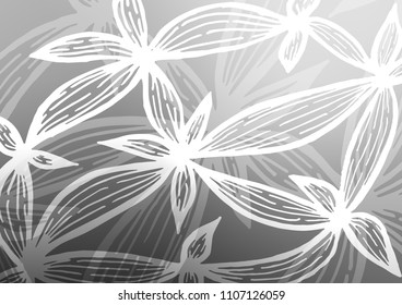 Light Silver, Gray vector abstract doodle texture. An elegant bright illustration with lines in Natural style. Hand painted design for web, wrapping, wallpaper.