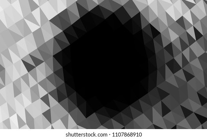Light Silver, Gray vector abstract mosaic background. Geometric illustration in Origami style with gradient.  A new texture for your design.