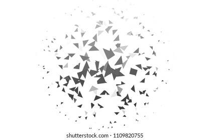 Light Silver, Gray vector abstract colorful background, which consist of triangles. Pattern with colored triangles on white background.
