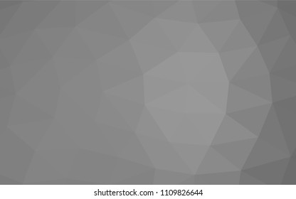 Light Silver, Gray vector abstract polygonal background. Triangular geometric sample with gradient.  The elegant pattern can be used as part of a brand book.