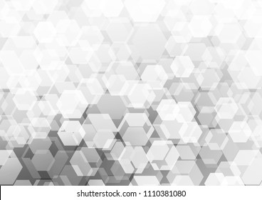 Light Silver, Gray vector abstract polygonal background. Creative geometric illustration in Origami style with gradient. A completely new template for your business design.