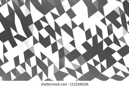 Light Silver, Gray vector abstract mosaic background. Geometric illustration in Origami style with gradient.  A new texture for your design.